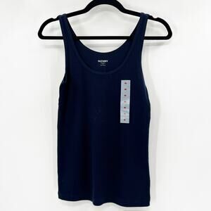 NWT Old Navy Women's Navy‎ Blue Knit Scoop Neck Tank Top Size XS